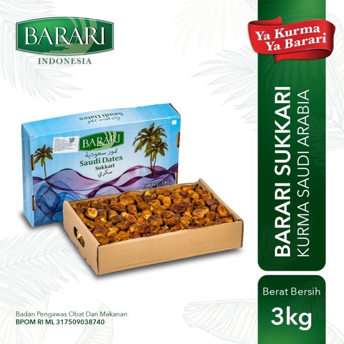 

Kurma - Kurma Barari Sukkari 3Kg Saudi Arabia