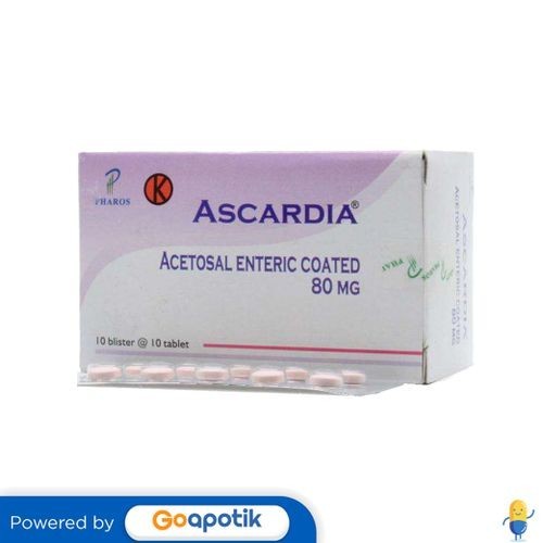 ASCARDIA 80 MG BOX 100 TABLET