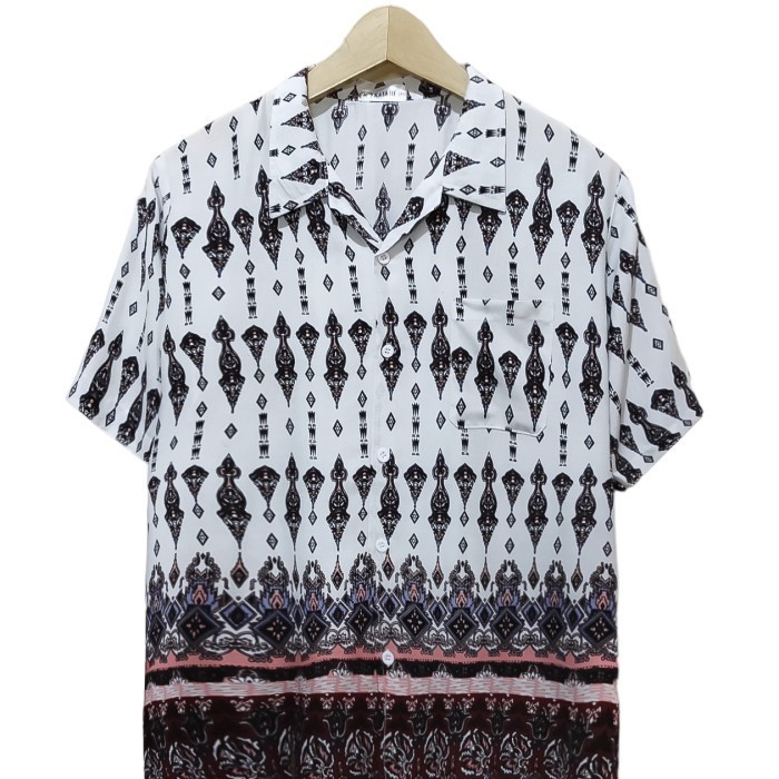 Terlaris Aksara Series Kemeja Pria Etnik Batik Bohemian Promo Terbaru