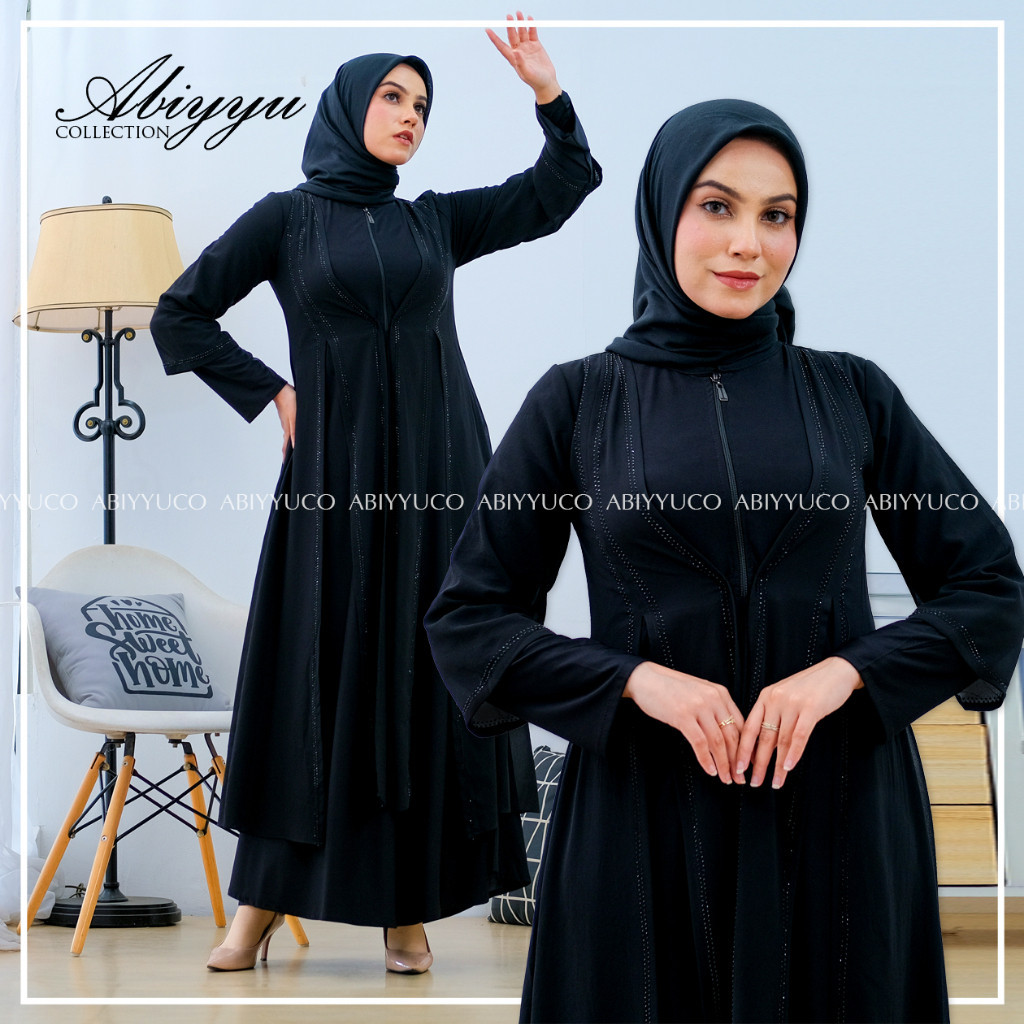 [ONLINE EXCLUSIVE] Gamis Abaya Turkey Hitam Turki Putih Turky Warna Warni Busui Terbaru 2023 Ready