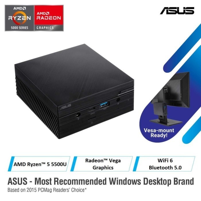 Mini PC Asus PN51-S1 BB5500U-MT AMD Ryzen 5 5500 - BareBone AMD 5500