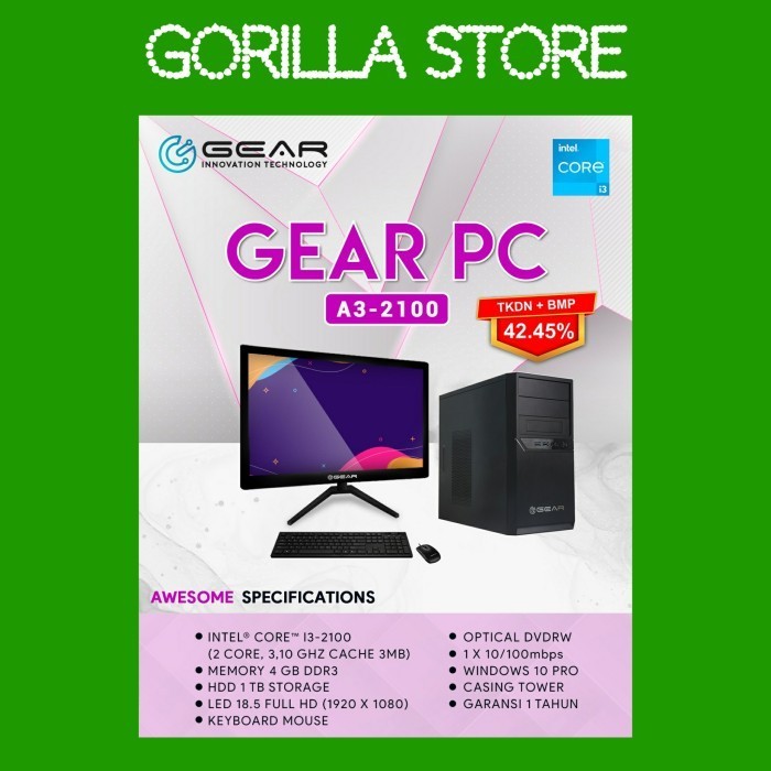 PC CLIENT GEAR PC A3-2100