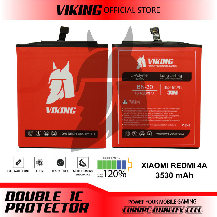 BATERAI VIKING XIAOMI REDMI 4A BN30 DOUBLE POWER