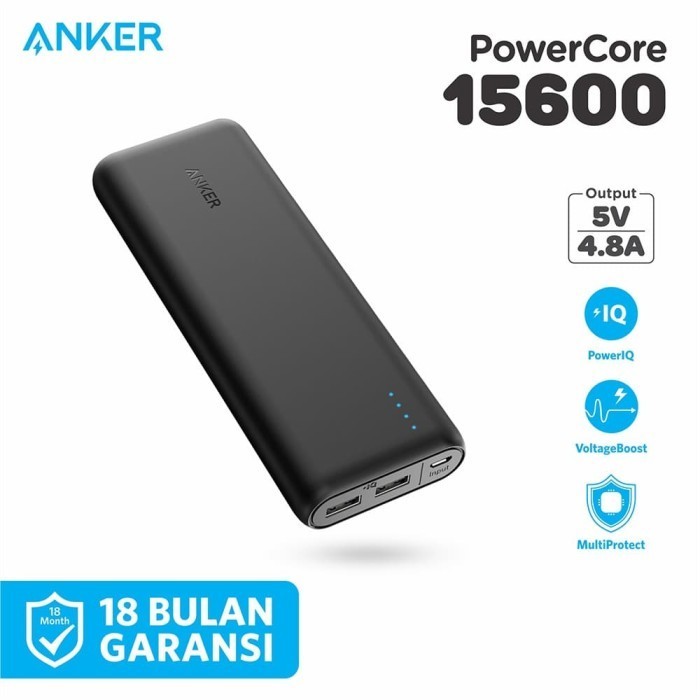 Powerbank Anker PowerCore 15600 mAh Black - A1252
