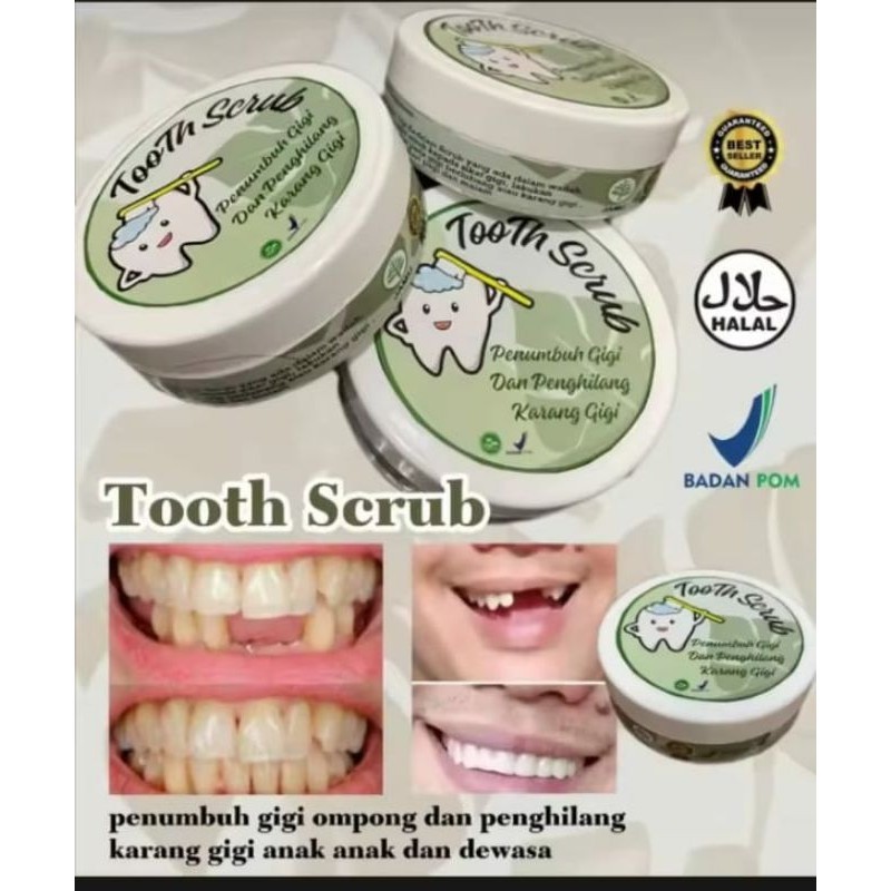 SCRUB PENUMBUH GIGI ALAMI- Gigi Ompong Tertambal Lagi,Gigi patah rapih & bersih,