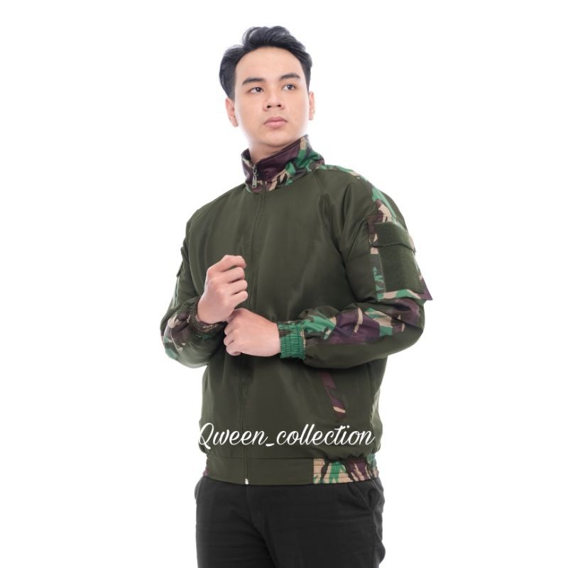 [ONLINE EXCLUSIVE] [ORIGINAL] Jaket bomber tactical jaket kru kombinasi loreng tni malvinas