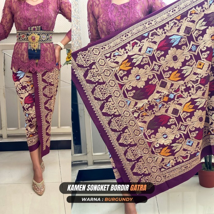 kain Songket bali Endek seseh Bordir benang premium