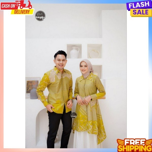 Gmis Suami Voupld Gamis Polos Coyple Istri Baju Sarimbit Famis Pasangan Lebaran Terbaru 2024 Satu Pa