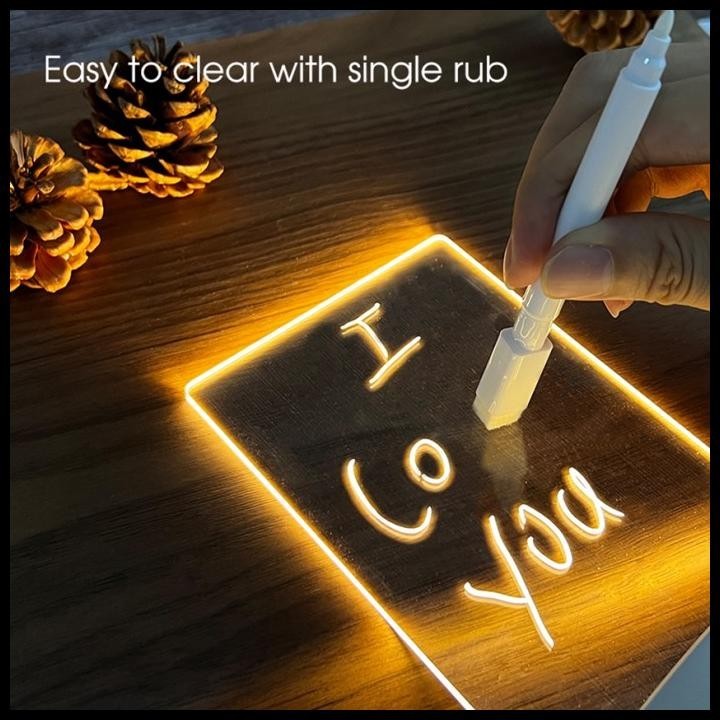 

HOT DEAL NOTE BOARD AKRILIK LED PAPAN TULIS KACA LAMPU PLANNER SCHDULE LIST !!!!!