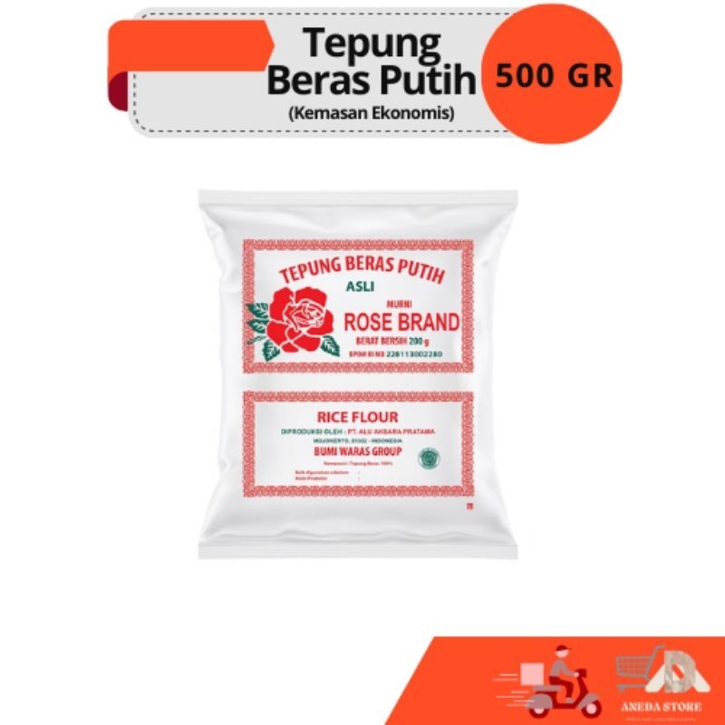 

Tepung Beras Putih Rose Brand (Kemasan Ekonomis) | 500 Gram