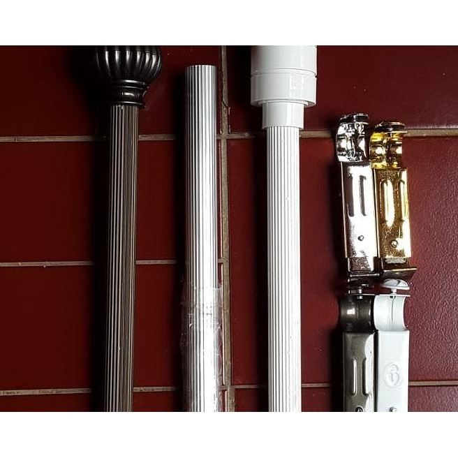 Paket Batang Rel Pipa Gorden 2 meter/Tiang Besi Hordeng/Rolet Tirai