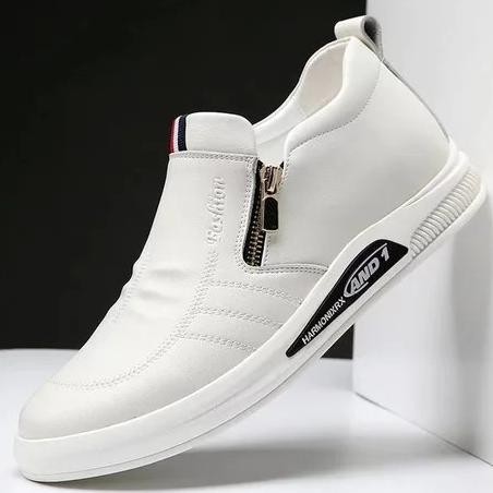 Satohama Sepatu Slip On Kulit Pria Korea Hight Fashion British