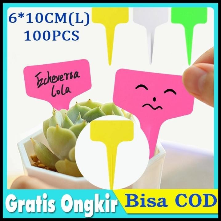 

DISKON 100PCS/SET PLASTIC LABEL TANAMAN PLANT LABEL TAG TAHAN AIR T TIPIS !!!!!!!