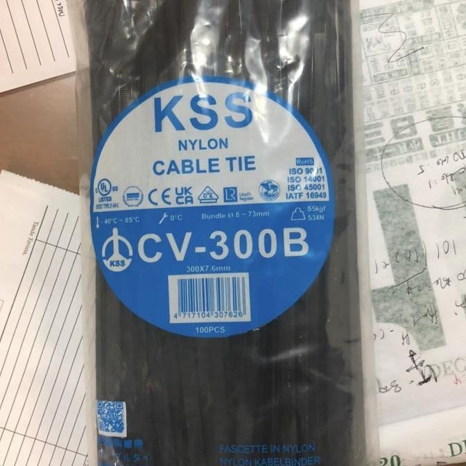 

Kabel Ties / Kabel Tis / Cable Tie Cv 300 Kss 30Cm Cv300 Tebal 7.6Mm Kualitas Premium