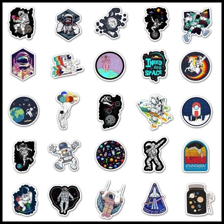 

TERMURAH STIKER ASTRONOT SPACE PLANET LUCU STICKER HP LAPTOP KOPER HELM 50 PCS !!!