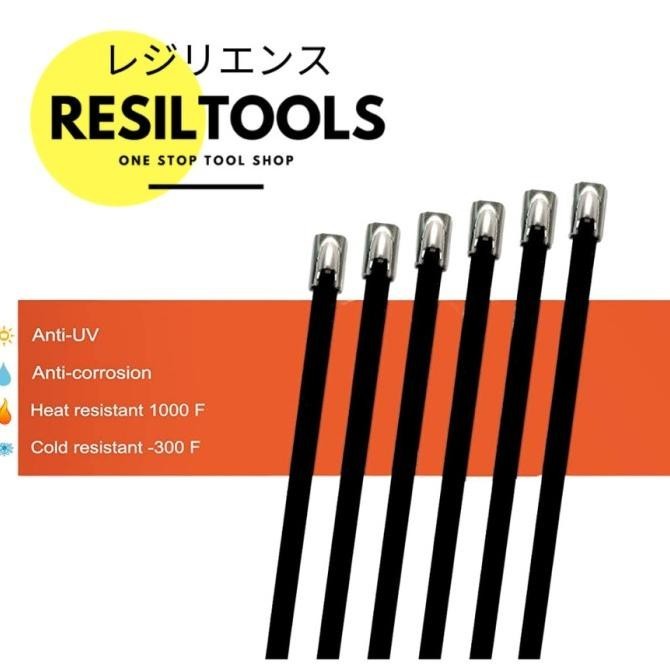 

Per100 Kabel Tie Stainless Steel Hitam 4.6 X 200 Mm Anti Karat Kualitas Premium