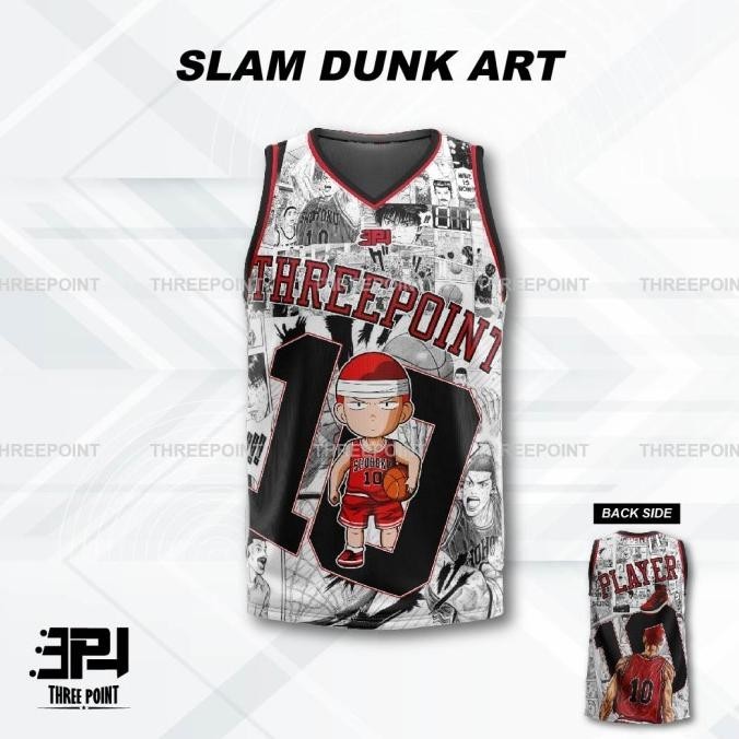 Recomend Threepoint Jersey Basket Slam Dunk Atasan