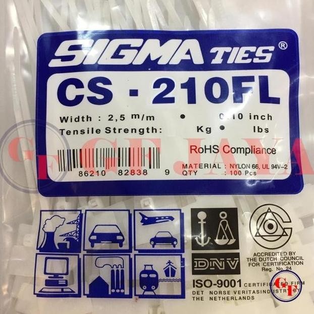 

Label Ties / Label Tie Sigma Cs 210Fl / Cs210 Fl Putih Marker Bendera Kualitas Premium