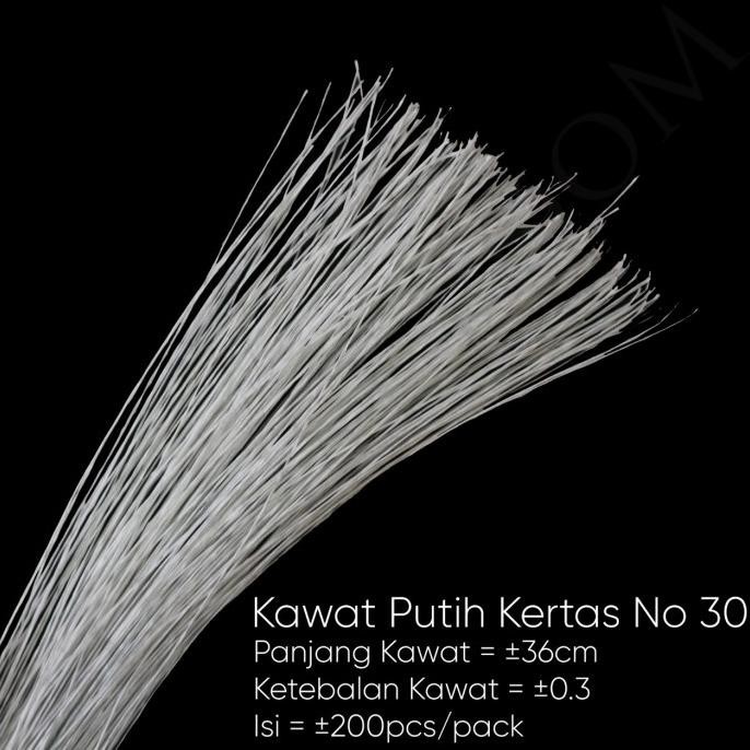 

Update Kawat No. 30 Putih Kertas - Tangkai Bunga - Barang Florsit - Hiasan .,