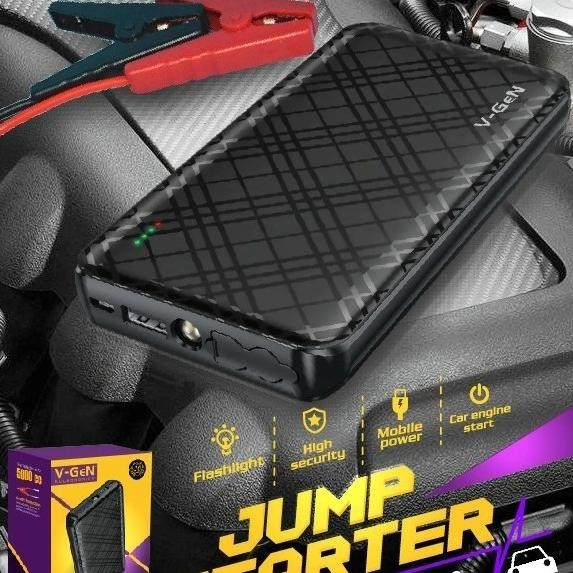 Terbaik | V-Gen Jumper Powerbank 7200Mah Car Jump Starter/Aki/Accu/Power