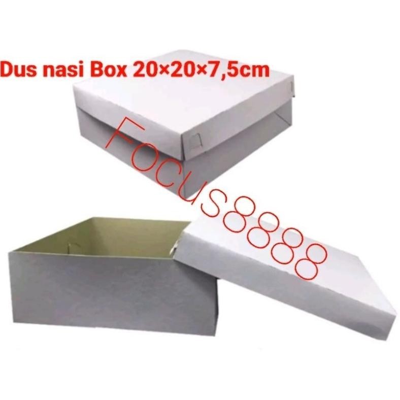 

Potongan Harga" Dus 20x20 isi 50pcs 400gr / Dus nasi box 20x20 tebal ||