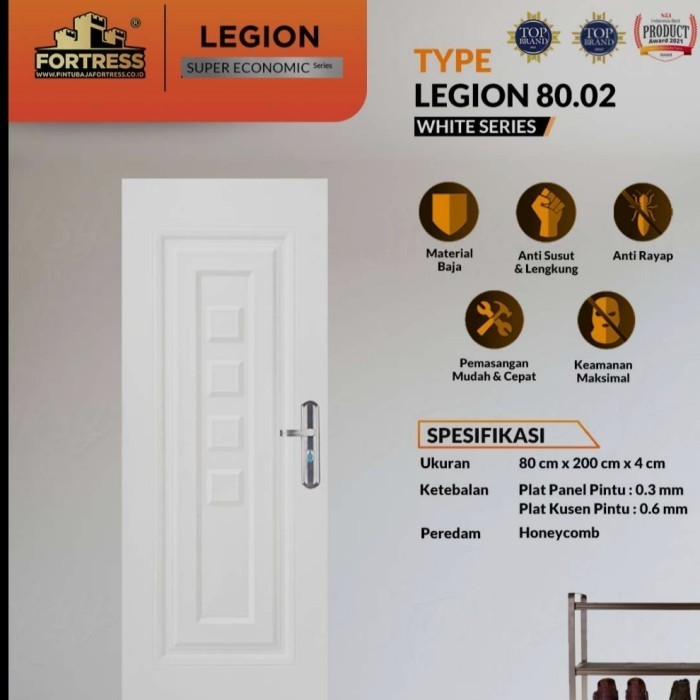 Terlaris PINTU BAJA UTAMA / KAMAR JBS TYPE METAL DOOR 80.02 BY FORTRESS
