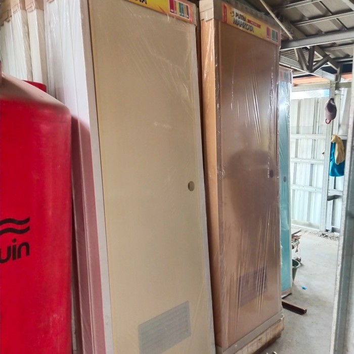 Terlaris PINTU KAMAR MANDI PVC Motif serat kayu coklat