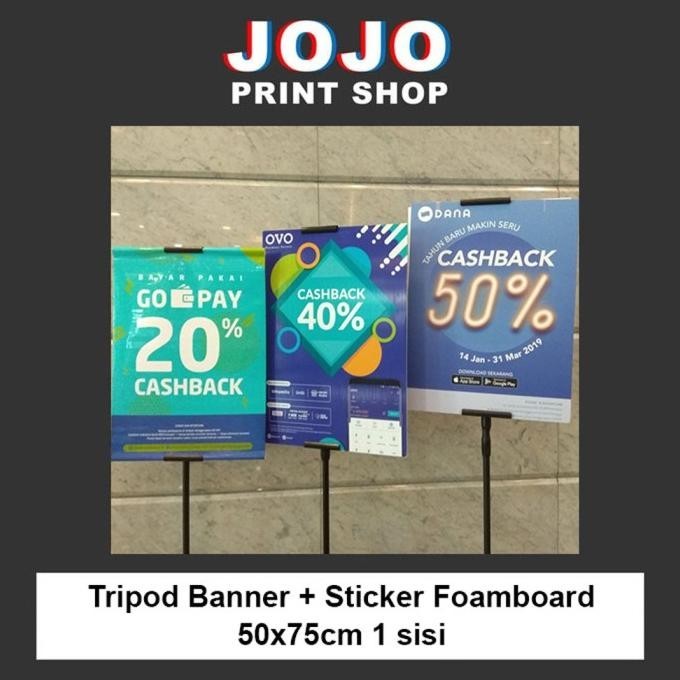 

Tripod Banner A3 Art Karton + Impraboard Langsung Jadi!