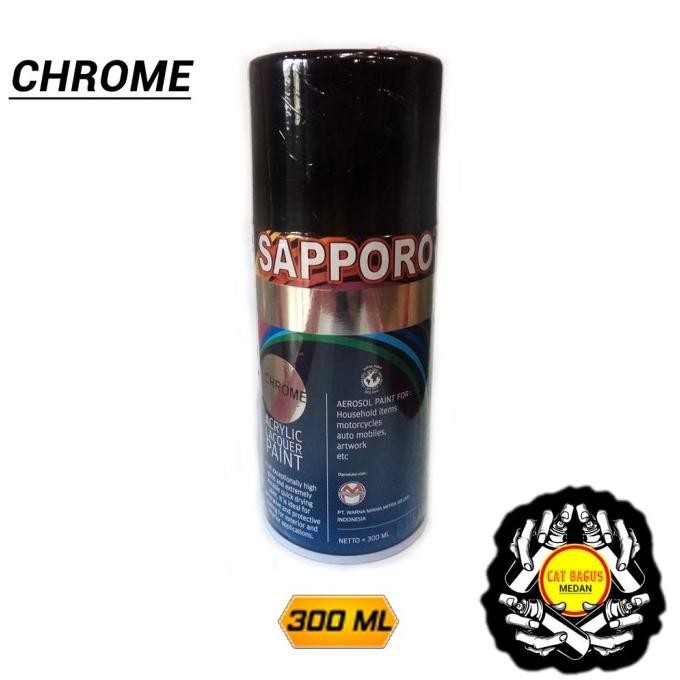 Sapporo Chrome Terbaik Cat Semprot Kaleng 300 Ml Cat Motor Aerosol Kualitas Premium