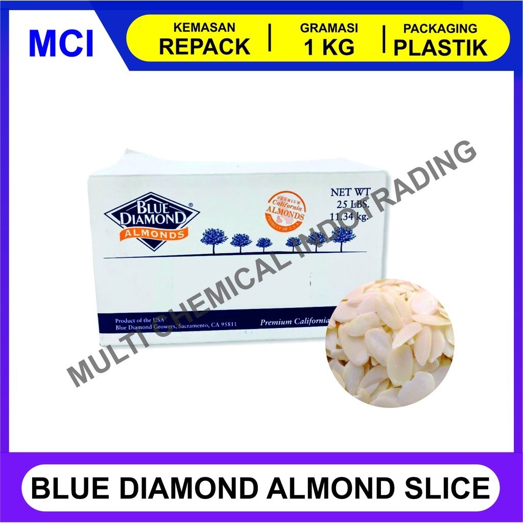 

ALMOND SLICE / KACANG ALMON POTONGAN BLUE DIAMOND 1 KG