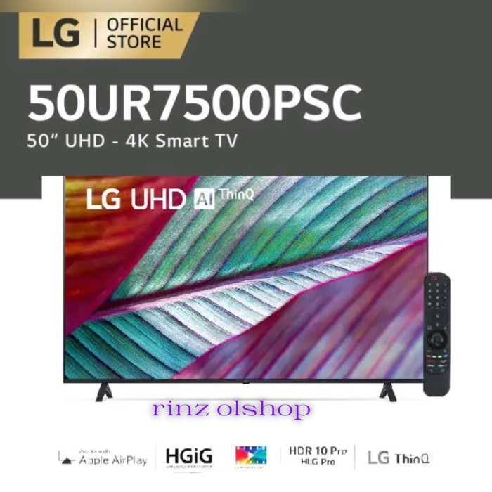 SMART TV LG 50UR7500 SMART UHD 4K LED TV DIGITAL 50UR7500PSC