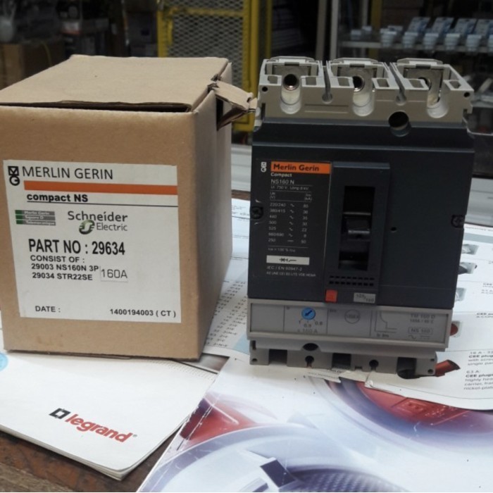 MCCB MERLIN GERIN NS160N 125/160 AMPERE