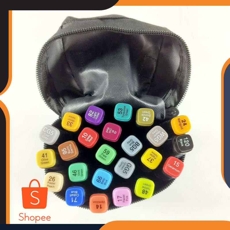 

Promo Toddi Spidol Dual Side Fine Art Brush Art Marker Set 1.0 and 6.0mm Tip - CY-006 Elegan