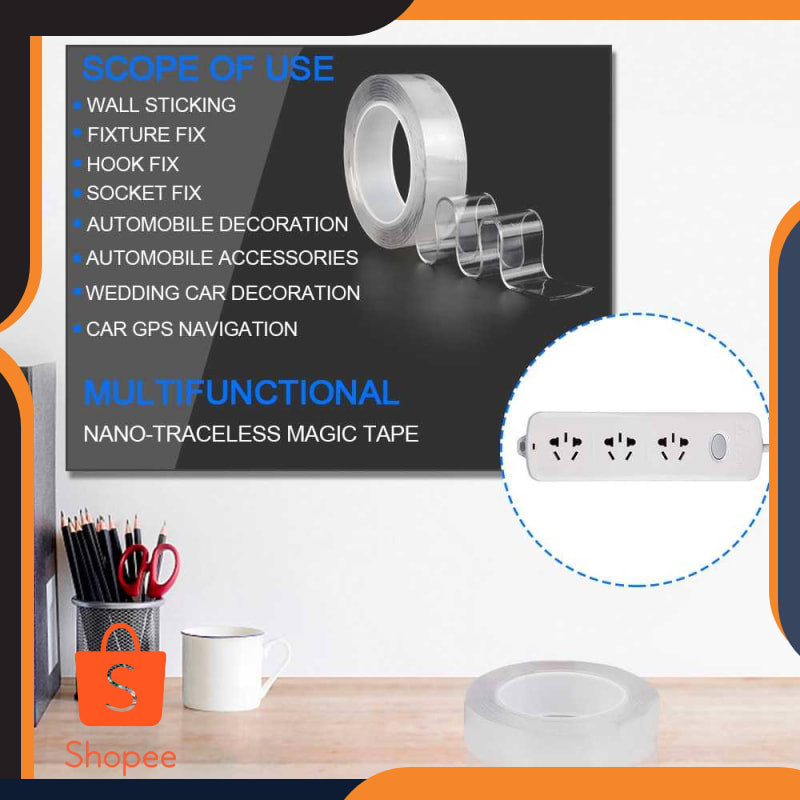 

Terlaris SzGlue Double Tape Perekat No Trace Washable Sticker - J007 Elegan