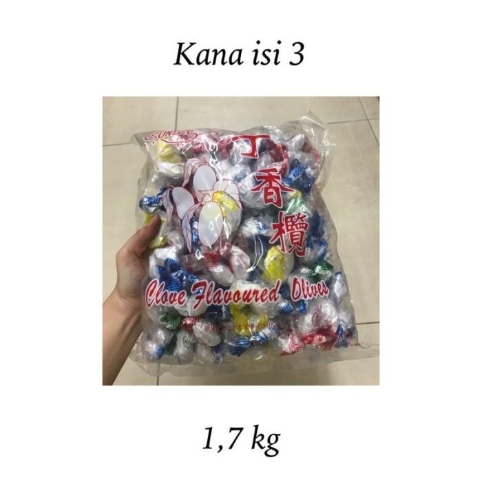 

TERBAIK! MANISAN KANA ISI 3PCS @1,7KG | MANISAN BUAH ZAITUN KERING SNACKY MEDAN