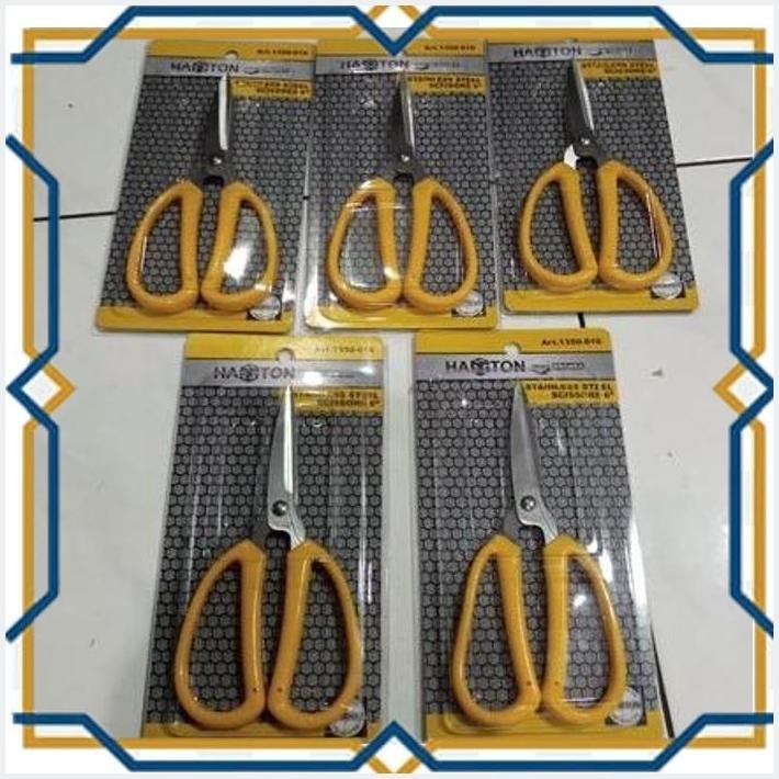 

[SSC] GUNTING HASTON KUNING 6 INCH TAJAM PEMOTONG KARET . KARDUS . KERTAS