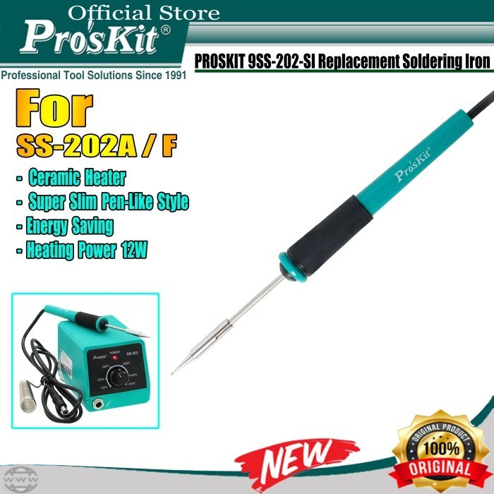Gagang Solder Station Mini Pro'Skit 9Ss-202-Si Replacement Iron Ori