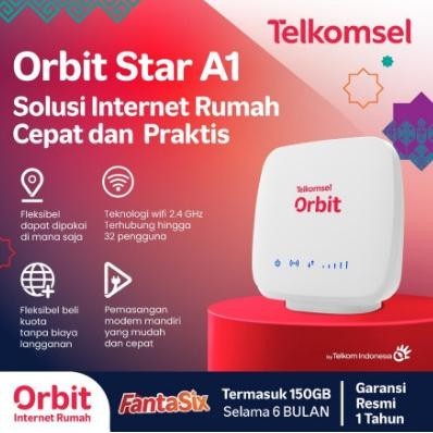 BARANG TERLARIS Telkomsel Orbit Star A1 Modem Router Modem Wifi 4G Free Perdana Orbit