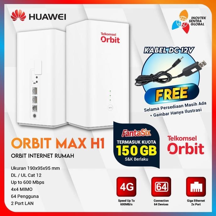 BARANG TERLARIS Orbit MAX H1 B628 Home Router Modem Wifi Telkomsel 4G Bonus Data