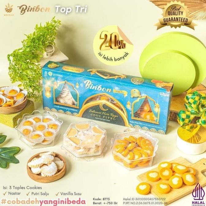 

Ready Paket Kue Lebaran Weimarie Isi 3 Toples / Hampers Lebaran Murah Halal Berkualitas