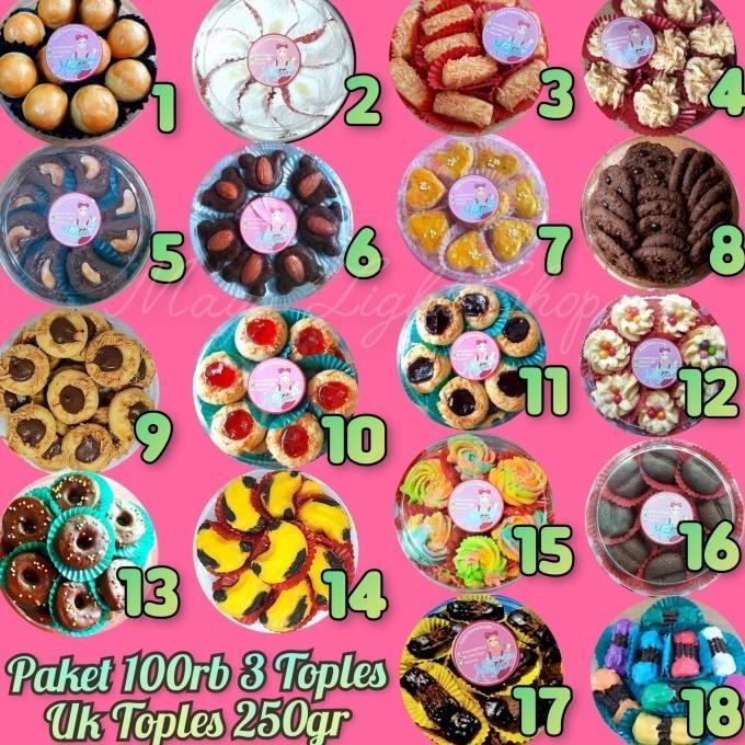 

Paket Promo Sale Kuker Kue Kering Lebaran 100Rb 3Toples Murah Original