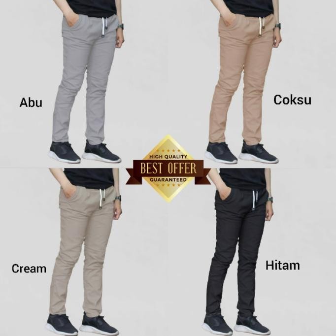 Miliki - Celana Rip panjang - Chino Kolor - Rip Kolor Panjang - Kolor pria - Abu-abu, .,