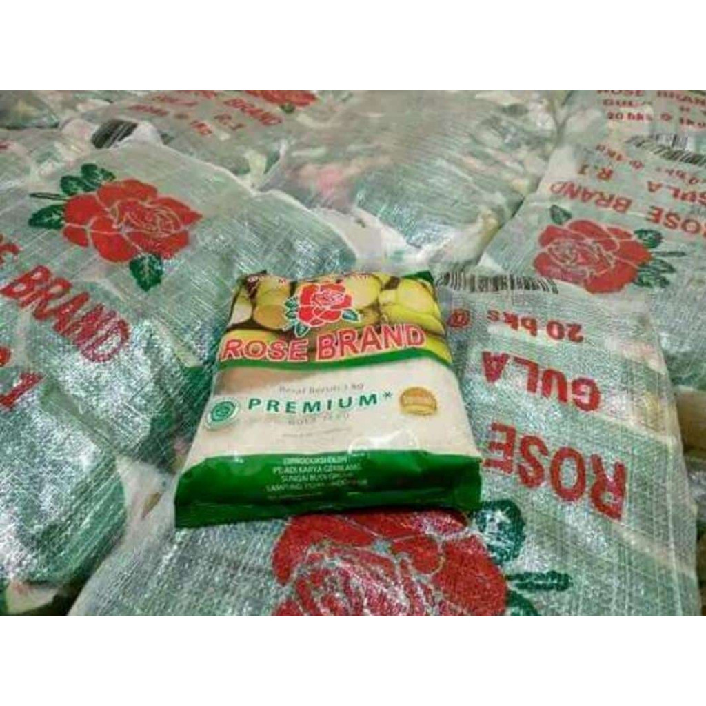 

gula pasir rosebrand kemasan 1 kg @20bks perdus