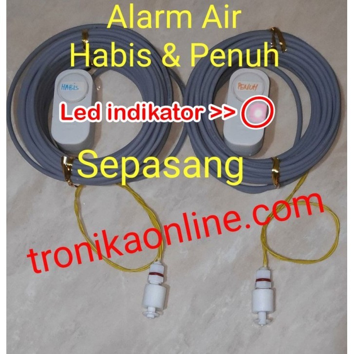 ALARM AIR HABIS PENUH TANDON TOREN BAK AIR WATER LEVEL SENSOR SEPASANG