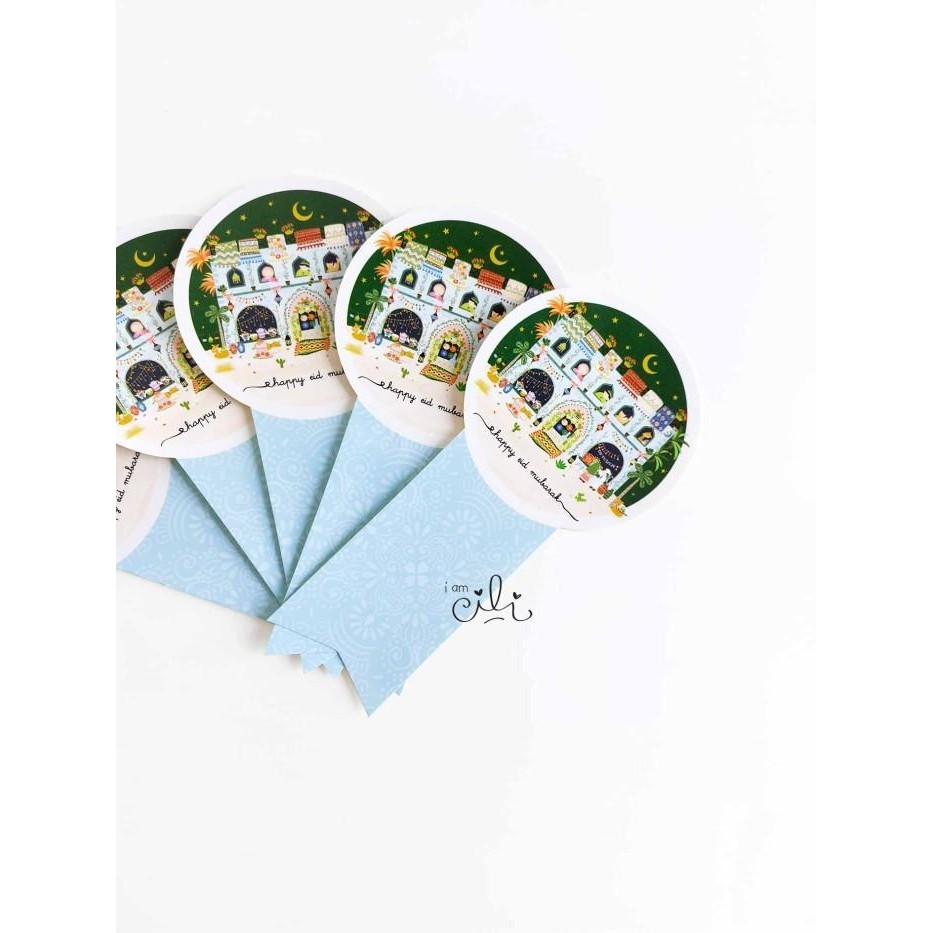 

(Sif098) Stiker Toples Eid Lebaran Idulfitri Naureen Castle ( 7X14 Cm) 020
