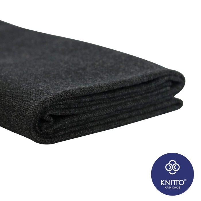 Naenggo Kain Cvc Pique Hexagon 24S Hitam Twotone (Bahan Kaos)