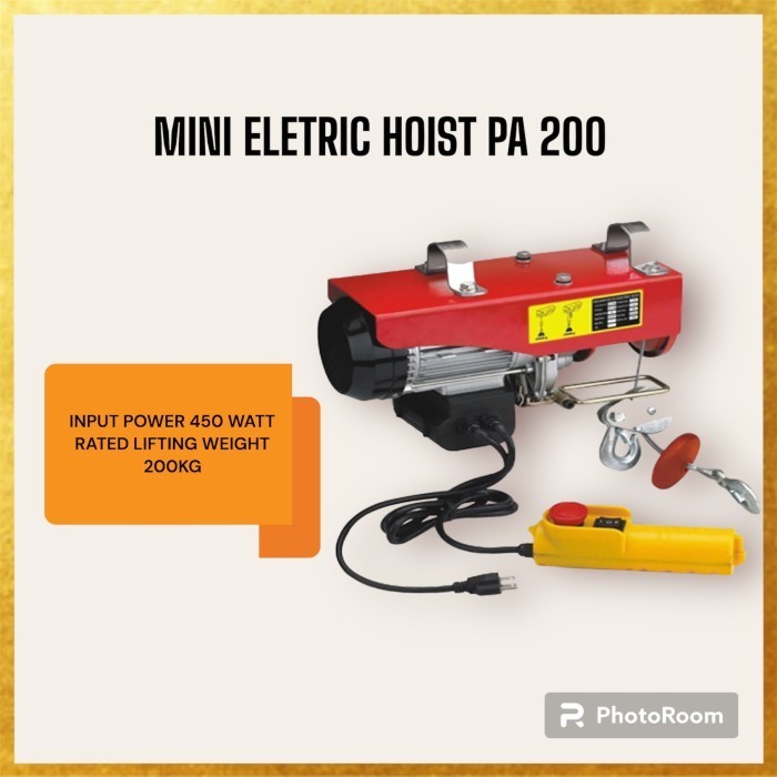 Hoist Pa200 / Mini Electric Hoist Wire 200 Kg