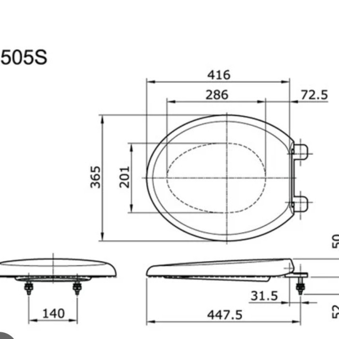 Toilet Cover Toto Cw420.Cw 421 Cw 660 /Tutup Closet Toto Tc505Sw