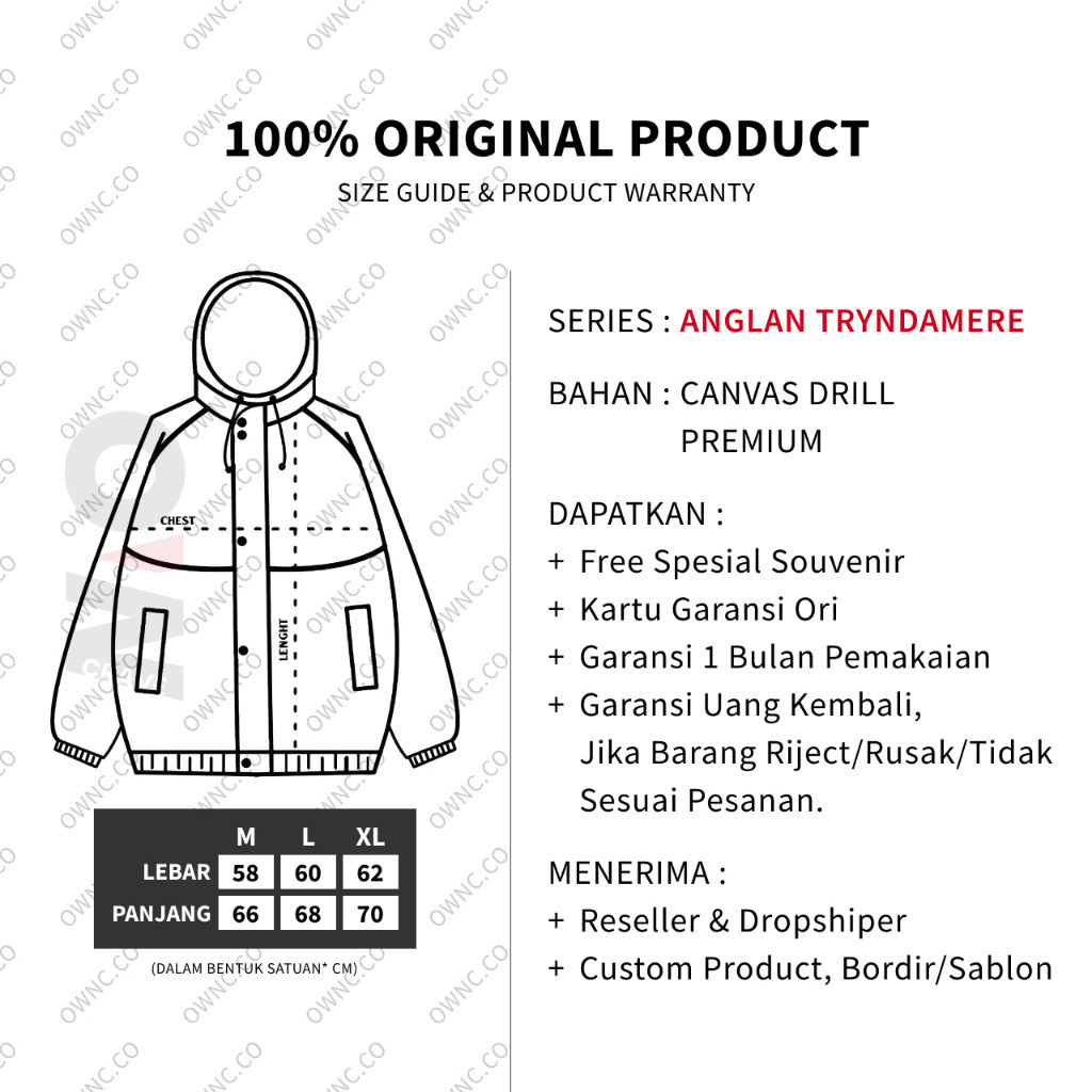 [LOOK STYLISH] WOLV - Jaket Canvas Drill Anglan Hijau Army Original Wolv Pria Wanita