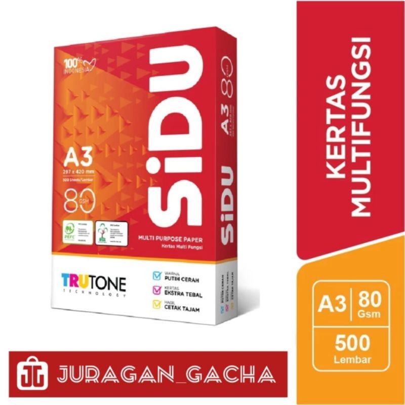 

Sidu Kertas FotoCopy 80 Gsm A3 - JG